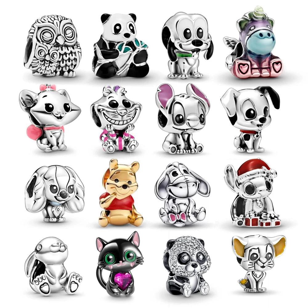Fit Original Pandora Charm Bracciali Disney Lilo And Stitch Charm Beads Jewelry Berloque