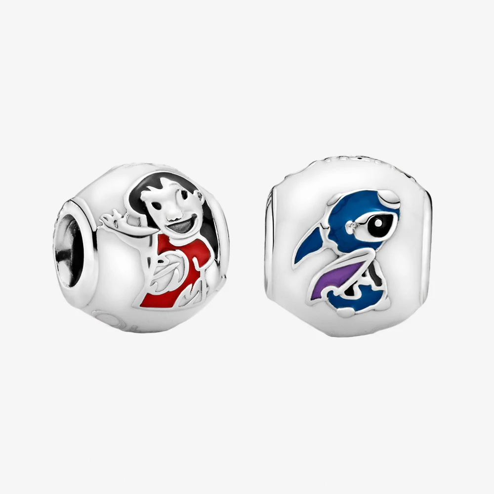 Disney Lilo And Stitch Charm Fit Original Pandora Bracciali Charms Perline Ciondolo Gioielli Berloque