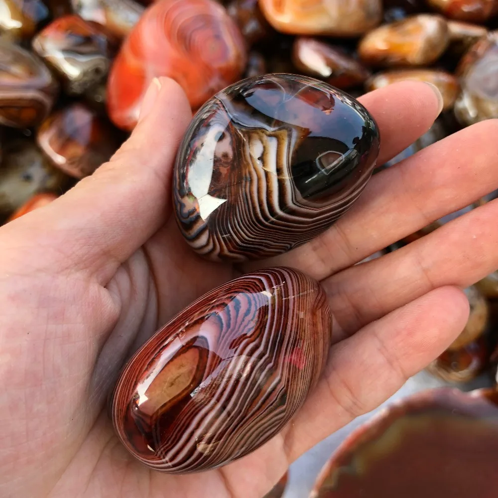 2 Pezzi Agata Naturale Agata Seta Palmo Della Mano Di Pietra Naturale Di Cristallo Agata Campione Dal Madagascar Guarigione Cristalli Pietre E Cristal