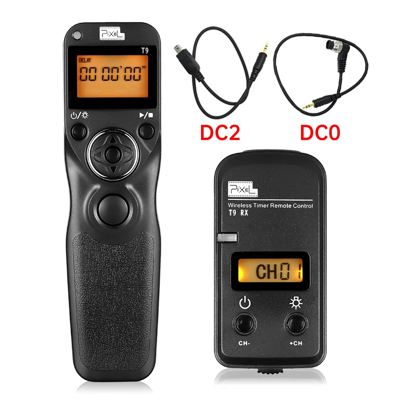 Pixel T9 Wireless Timer Shutter Release Remote Control For Nikon D7200 D7100 D7000 D5500 D5300 D5200 D90 D800 D850 D5 D750 D600