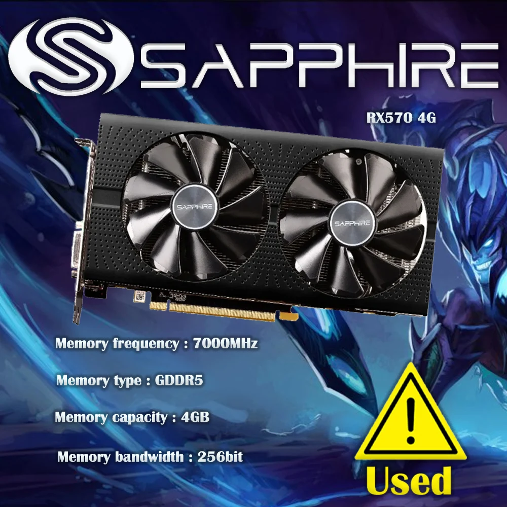 Schede Grafiche Sapphire Rx570 4G 7000Mhz Gddr5 256Bit Hdmi + Dvi + Dp * 3 Pci-X16 Express3