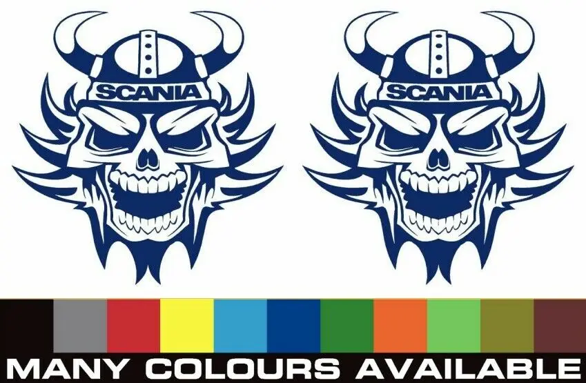 Per X2 Scania Viking Skull Decal / Sticker