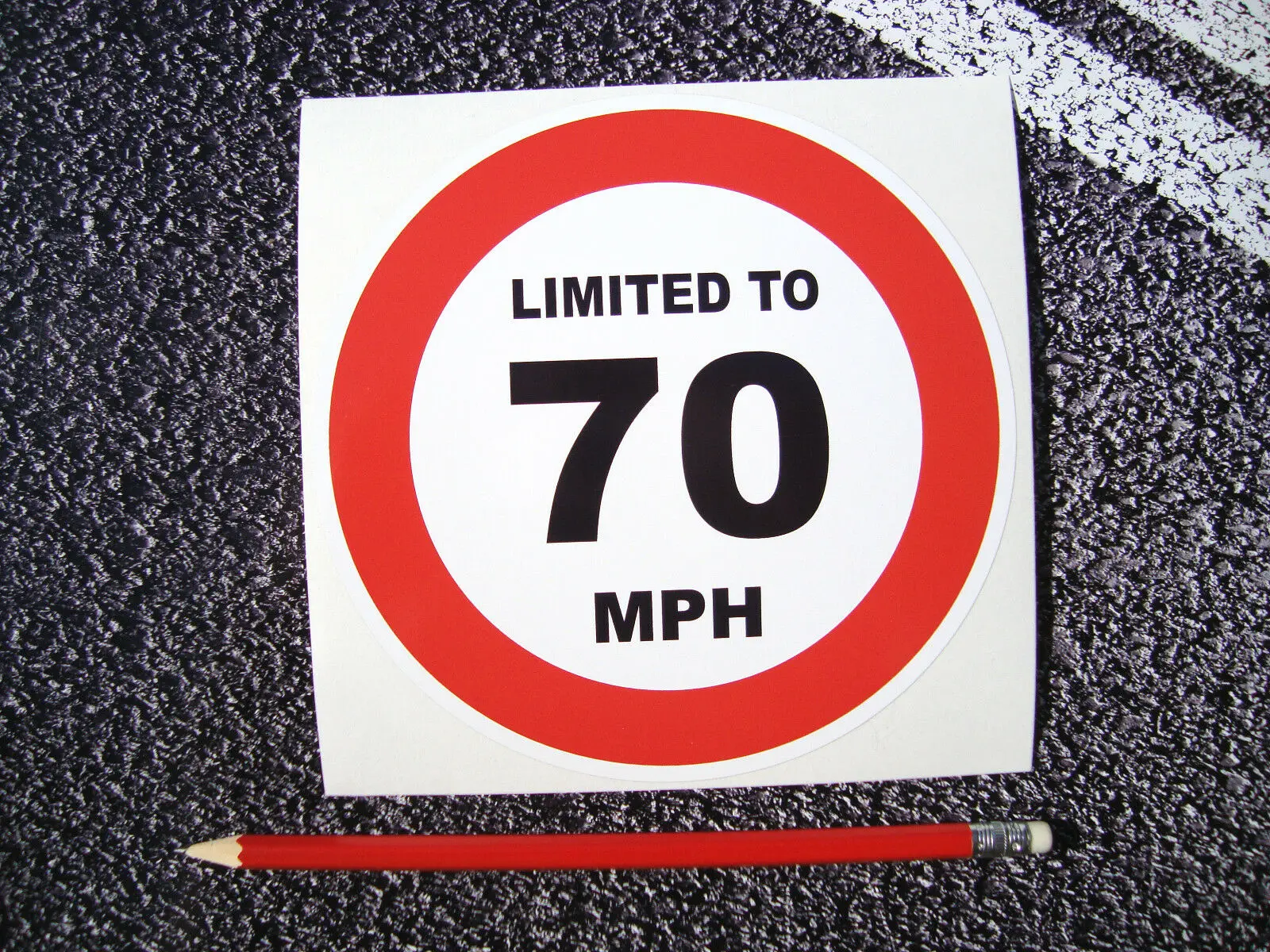 Per 70 Mph Limitato Adesivo Decalcomania 150Mm Camion Dimensioni Scania Volvo Renault Daf