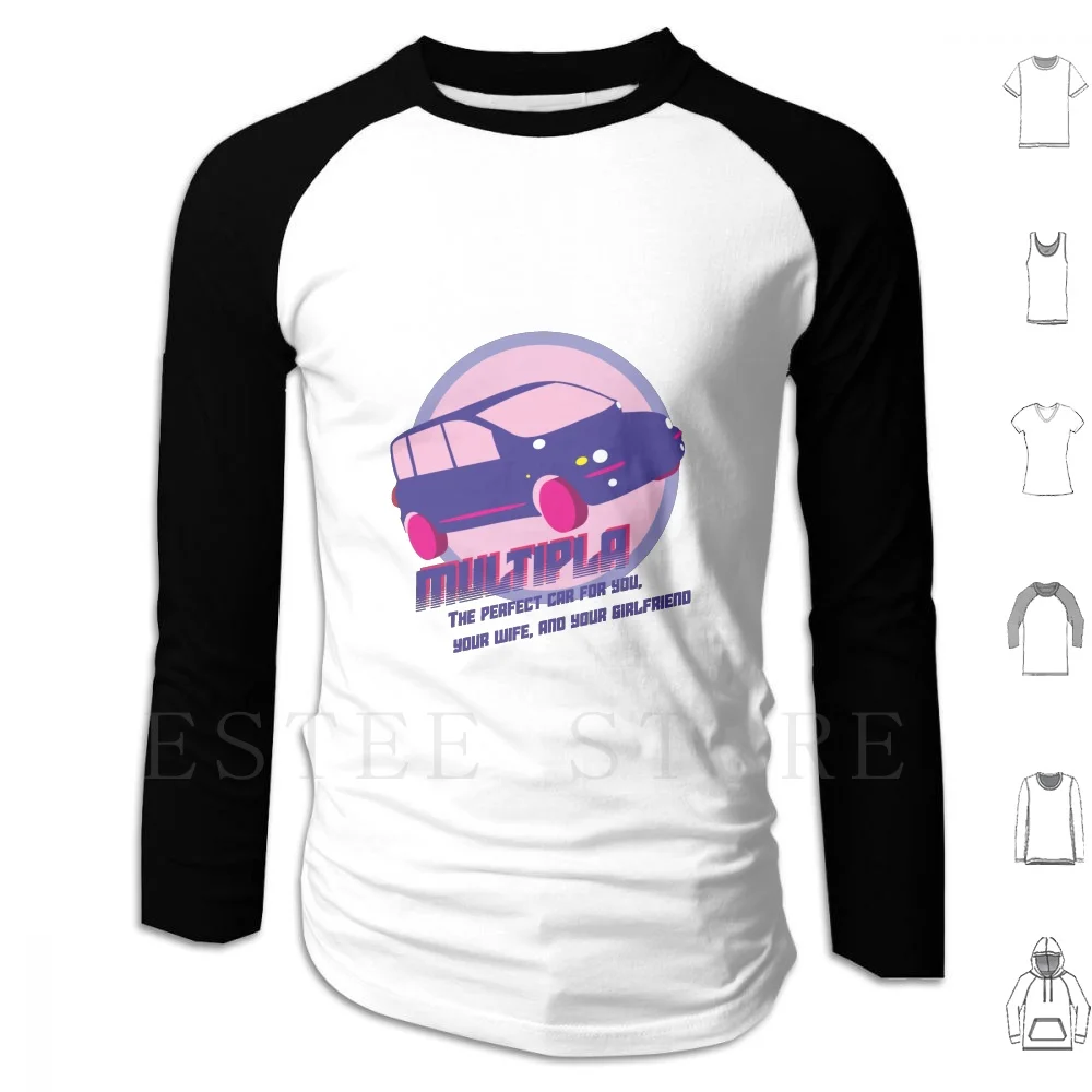 Felpe Con Cappuccio Fiat Multipla Collection (Con Tagline) Fiat Multipla 500 Punto Bravo Bravo Abarth Five Secolo Seicento
