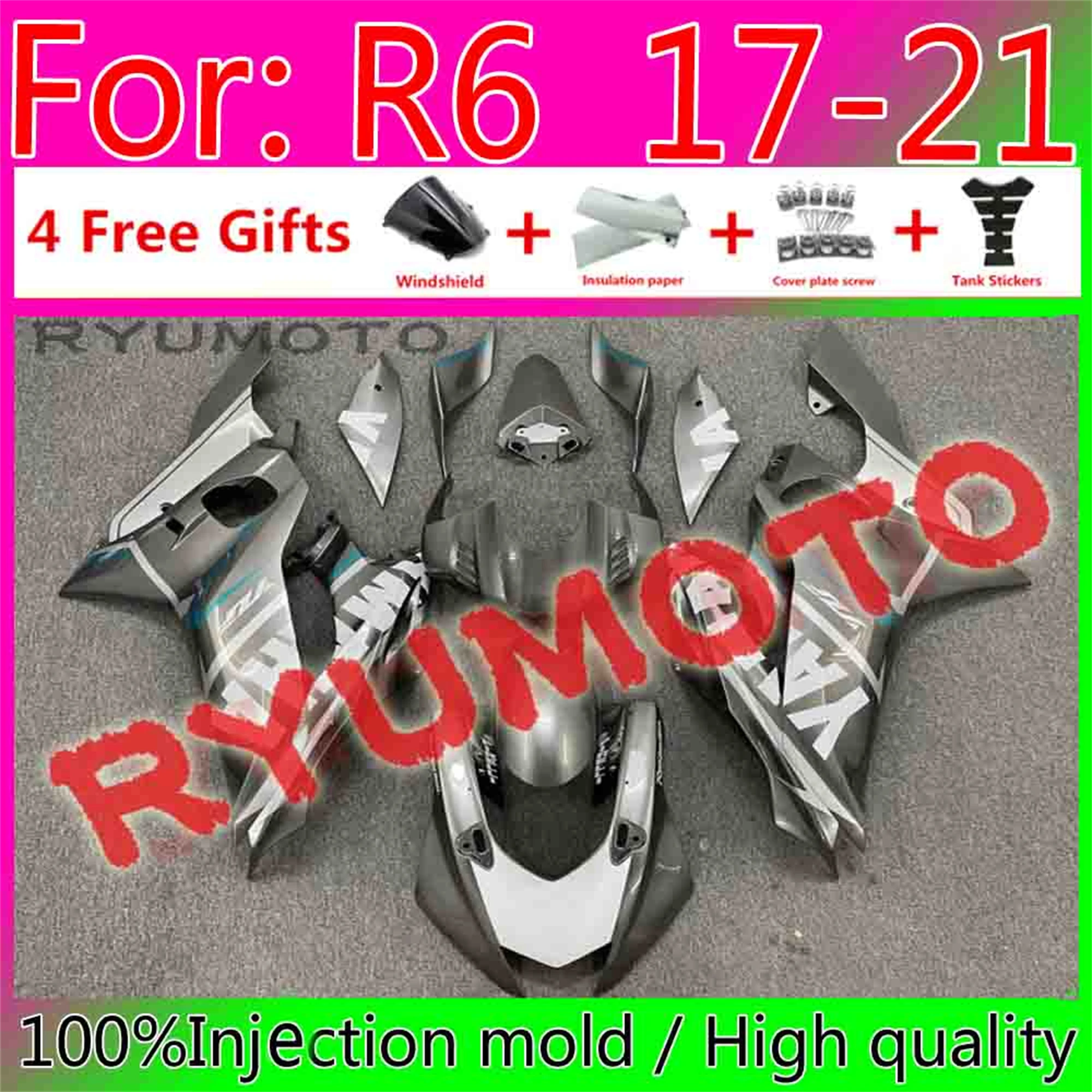 New Abs Motorcycle Whole Fairings Kit For Yamaha Yzf-R6 2017 2018 2019 2020 R6 17 18 19 20 21 Fairing