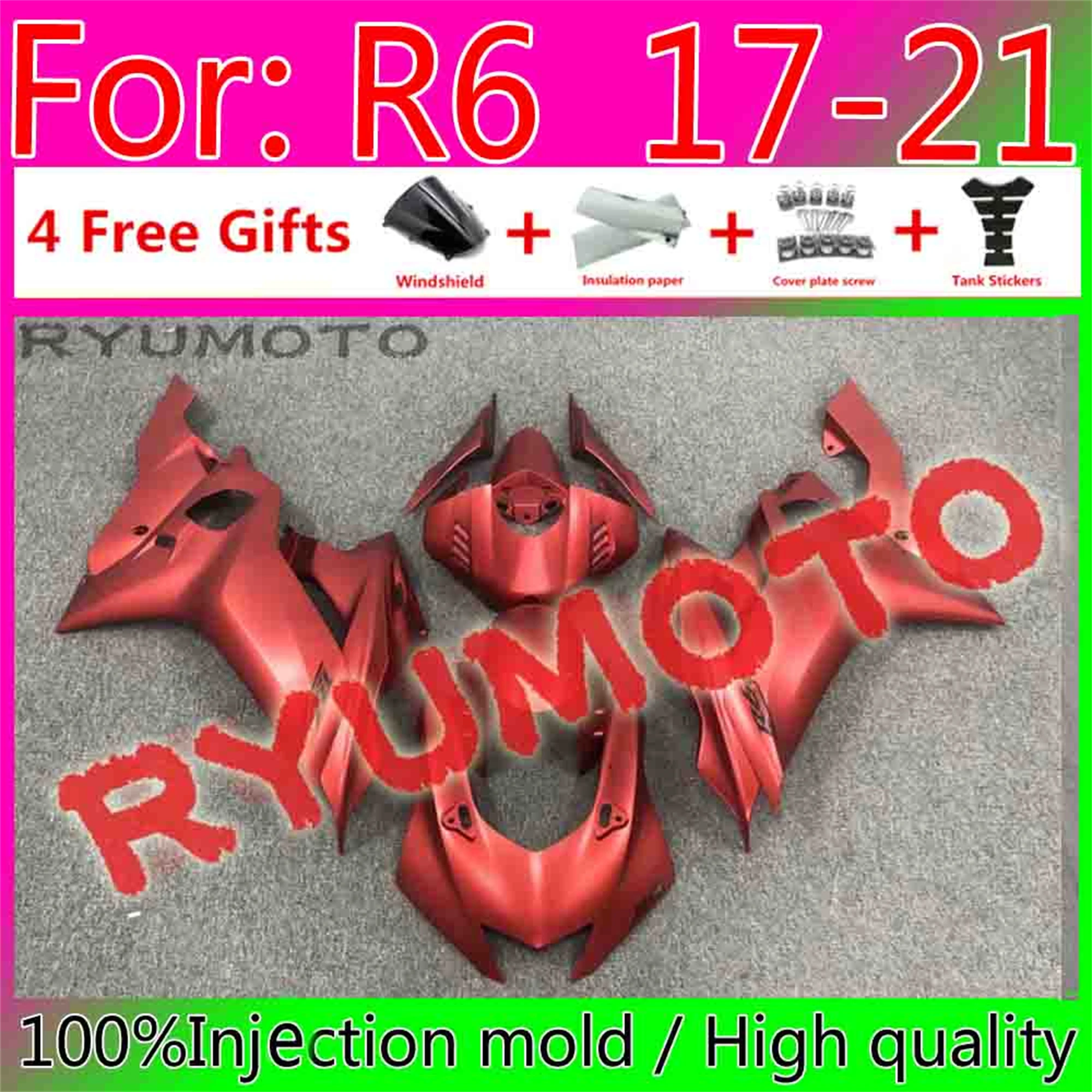 New Abs Motorcycle Whole Fairings Kit For Yamaha Yzf-R6 2017 2018 2019 2020 R6 17 18 19 20 21 Fairing