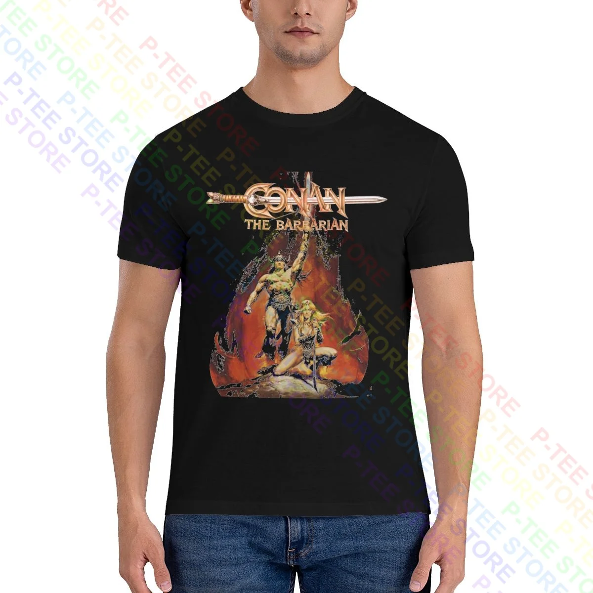Maga Sword Adventure Film Conan The Barberian Portalo T-Shirt T-Shirt Style Hot Deals