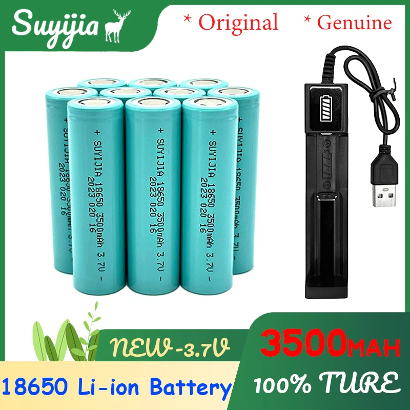 18650 Batteria 3.7V 3500Mah Celle 15A Scarica Batterie Ricaricabili Agli Ioni Di Litio Per Torcia Elettrica Per Torcia Frontale Mj1