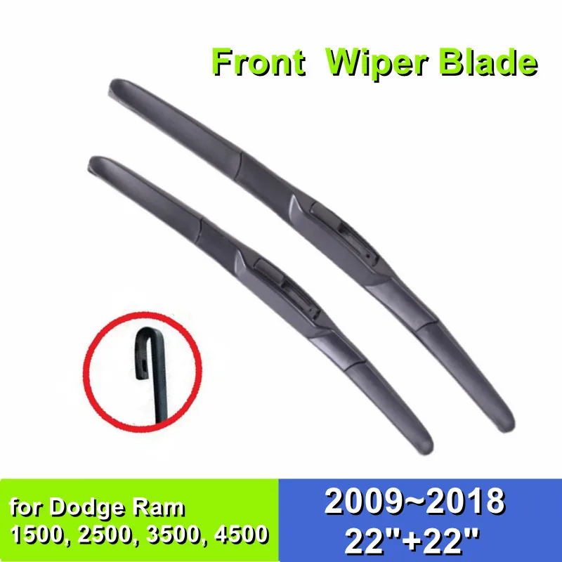 Spazzole Tergicristallo Per Dodge Ram 1500, 2500, 3500, 4500 22 "+ 22" Car Parabrezza Parabrezza Rubber2009 2010 2011 2012 2013 2014 2015 2018