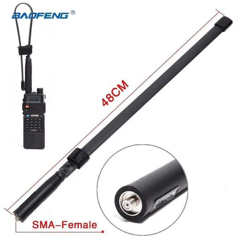 Antenna Walkie-Talkie 48Cm Sma-Femmina Cs Tactical Baofeng Uv-5R Uv-K5 Vhf Uhf Uv-82 Uv-S9 Uv-9R + Uv-16 Uv-13 Accessorio Radio Pro