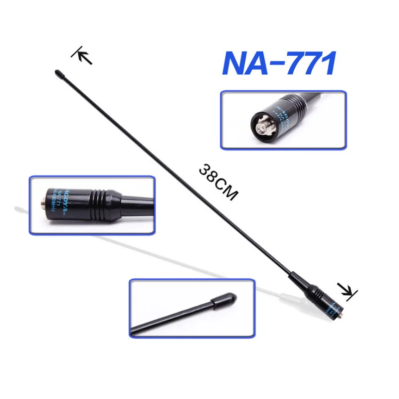 Ad Alto Guadagno Baofeng Na-771 Sma-F Walkie Talkie Antenna Vhf Uhf Dual Band Per Kenwood Per Baofeng Uv-5R Uv-82 Bf-888S H-777 Radio