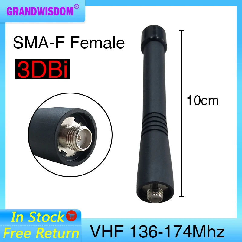 Gws Sma-F Femmina Vhf 136-174Mhz Antenna Walkie Talkie Iot Car Field Building Call Accessorio Radio Compatibile Antenna