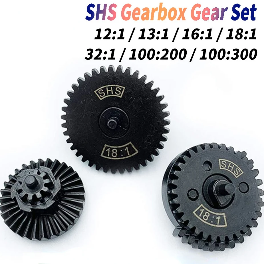 Shs Precision Gear Set Per Cambio Versione 2/3 Cnc Steel Spur & Sector & Bevel Gear Kit 12:1/13:1/16:1/18:1/32:1/100:200/100:300