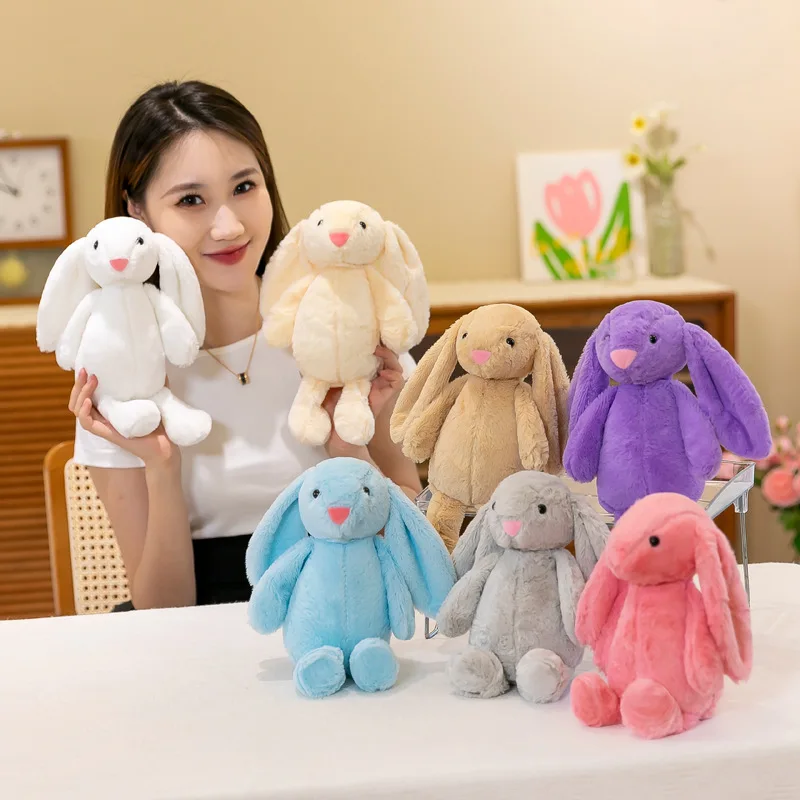 Cute Doll Rag Baby Gift Rabbit Doll Toy Long Ear Rabbit Sleeping Back Cushion Cute Farcito Bunny Baby Accompagnare Doll