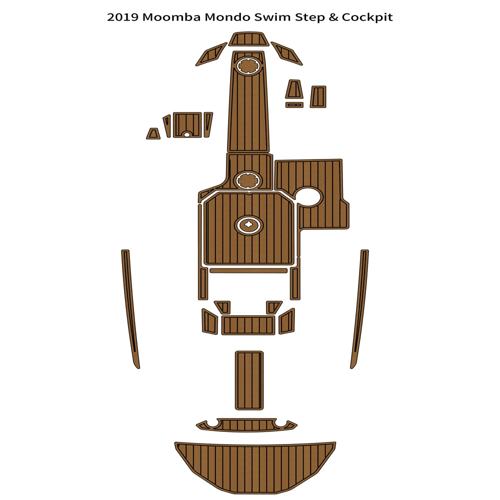 2019 Moomba Mondo Swim Step Platform Cockpit Mat Boat Eva Foam Teak Flooring Pad