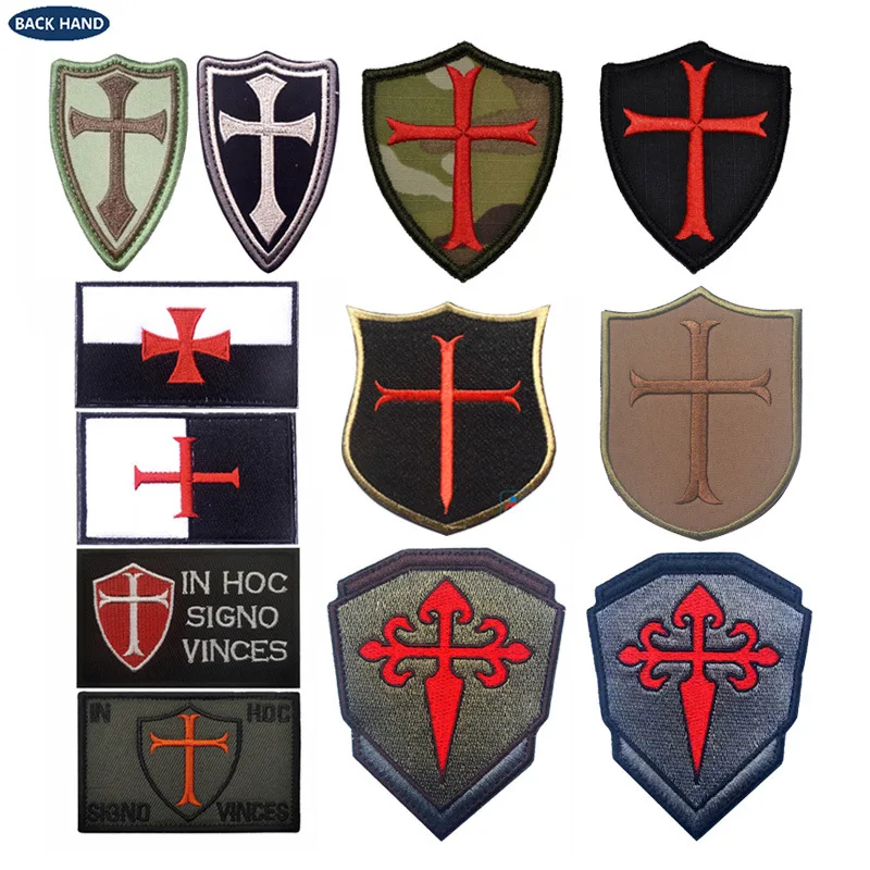 Knight'S Crusader Shield Magic Decal Badge Teutonic Templar Tactical Badge Madik Vikings Patch Military Patches For Clothing Diy