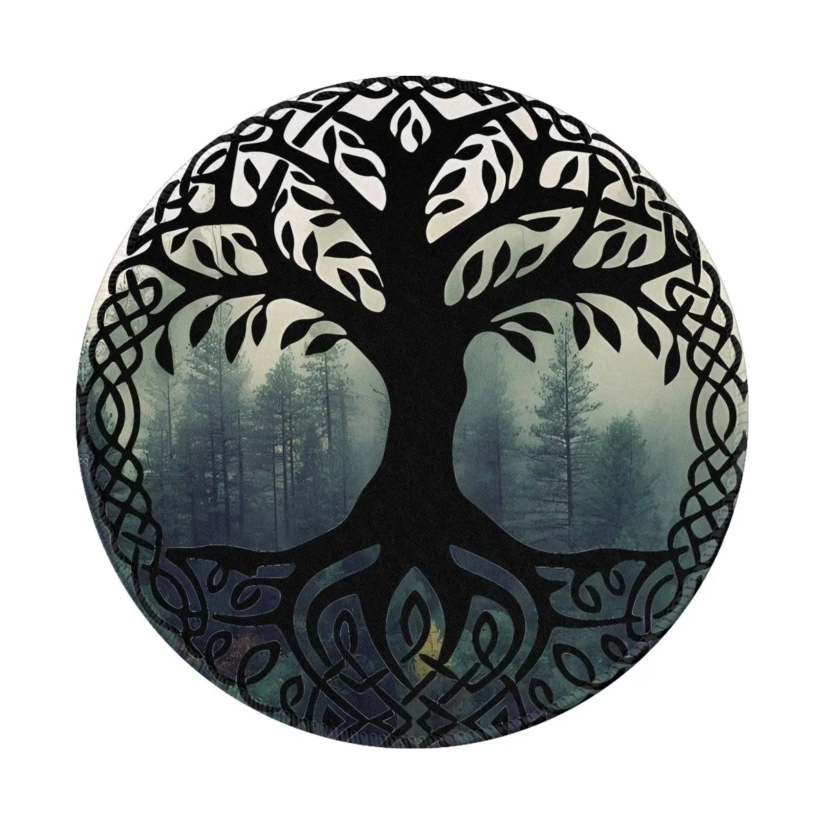 V-Vikings Vegvisir Round Mouse Pad Shield Cartoon Tappetino Per Mouse Da Gioco In Gomma Colorata Per Laptop Pc Macbook Comodi Tappetini Per Mouse