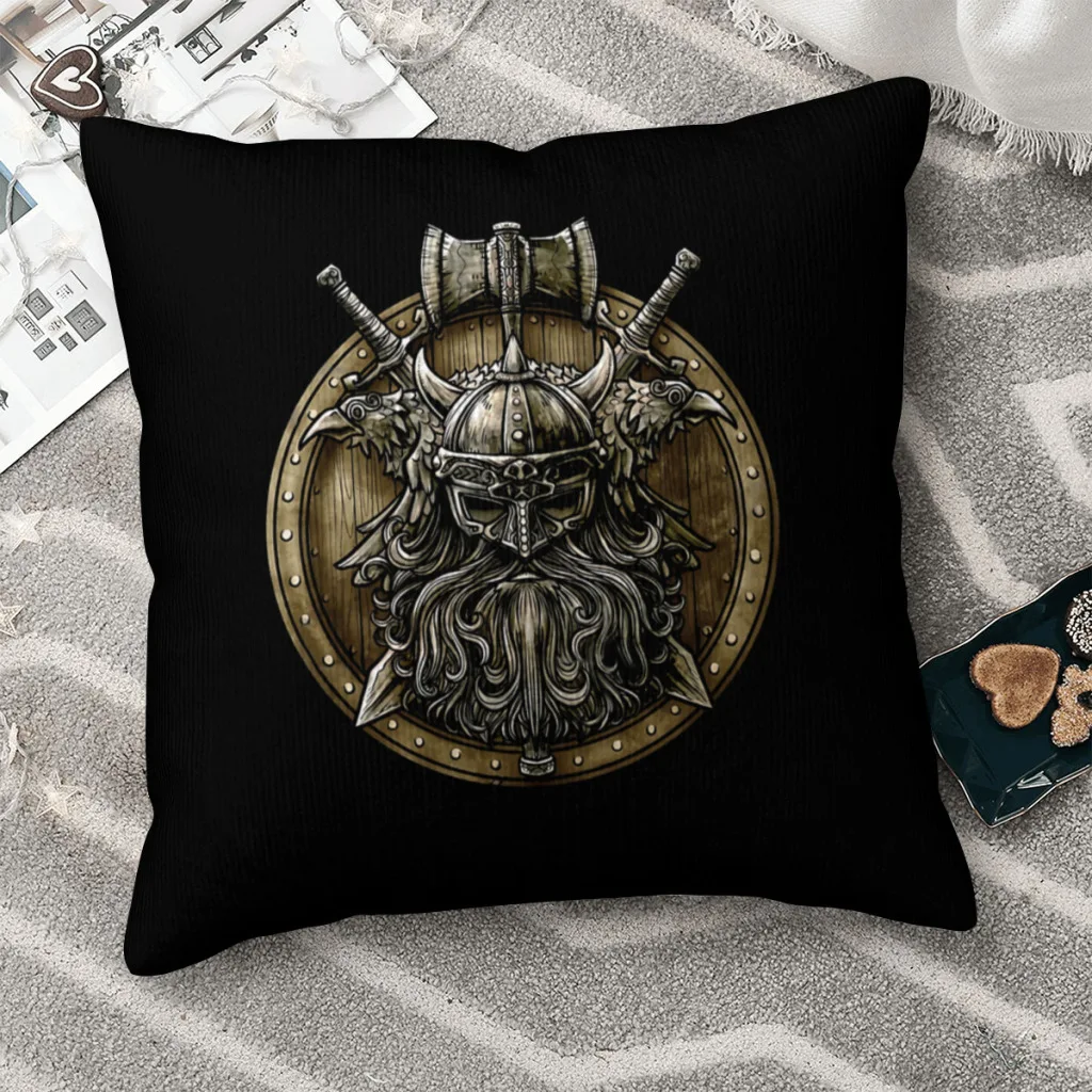 Shield Nordic Norse Valhalla Cojines Viking Federa Per Cuscino Fodere Per Cuscini Home Sofa Chair Zaino Decorativo