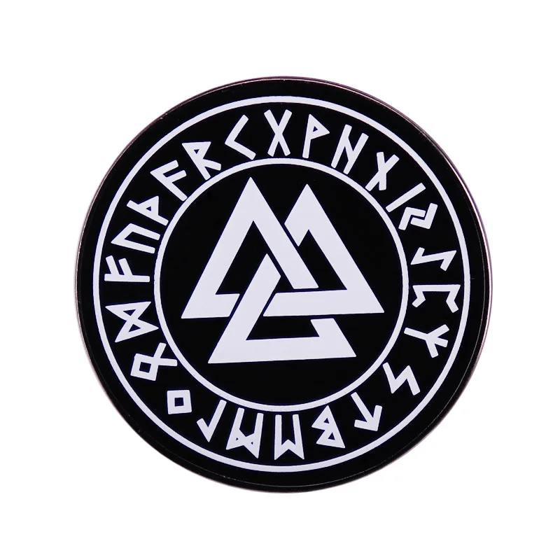 Distintivo Scudo Rune Tri-Triangle Norse Pagan Viking Pin