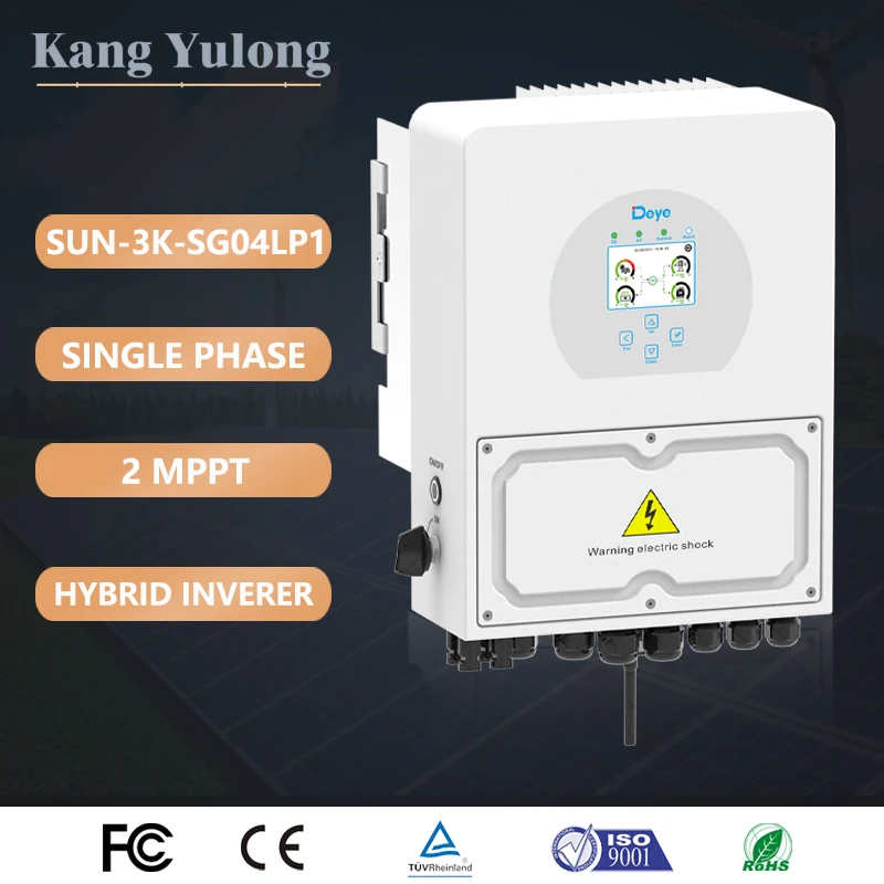 Batteria Sun-3K-Sg04Lp1 3Kw Monofase 2 Mppt Lv Supportata Con Rs485/Can Max. 16 Pcs Inverter Ibrido Parallelo
