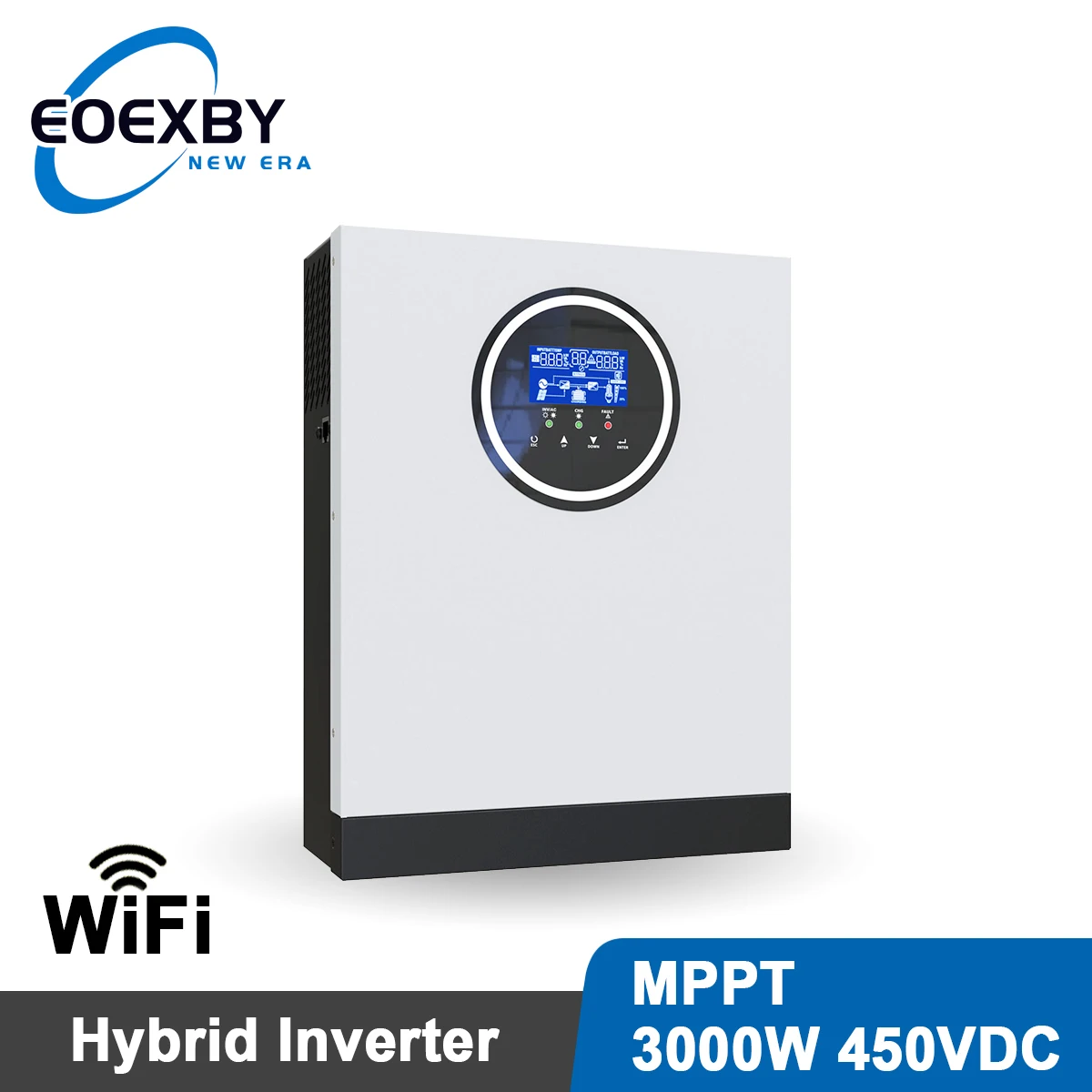 Eoexby 3000W Inverter Solare Ibrido 24V 3Kw Mppt 80A Pv Max 450Vdc Ac 220V/230V Convertitore Per Batterie Al Litio E Al Piombo