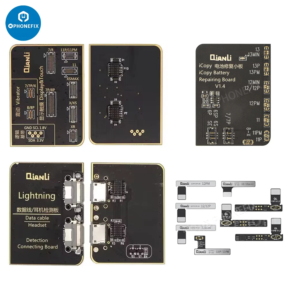 Qianli Icopy Plus Ture Tone/Virbrator Eeprom Programmer Batteria Flex Cable Batteria/Lcd/Cavo Heatset Board Per Iphone 6-14Repair