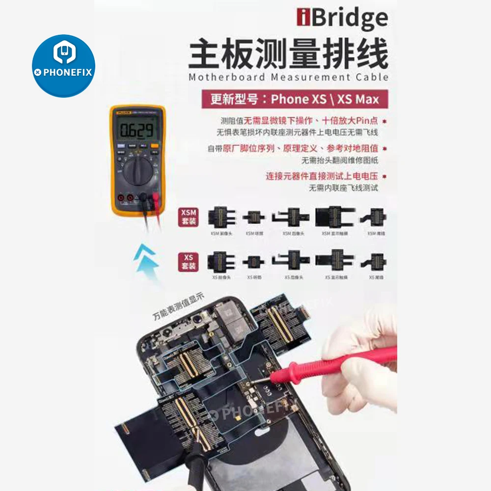 Cavo Di Prova Qianli Ibridge Per Iphone 6/6P/6S/7/7P/8/8P/X/Xs/Xsmax Controllo Guasti Della Scheda Madre Touch Tail Plug Telecamera Posteriore