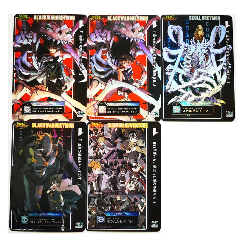 5 Pz/Set Diablo Digimon Avventura Mostro Digitale Digimon Hobby Collezionismo Gioco Anime Collection Cards