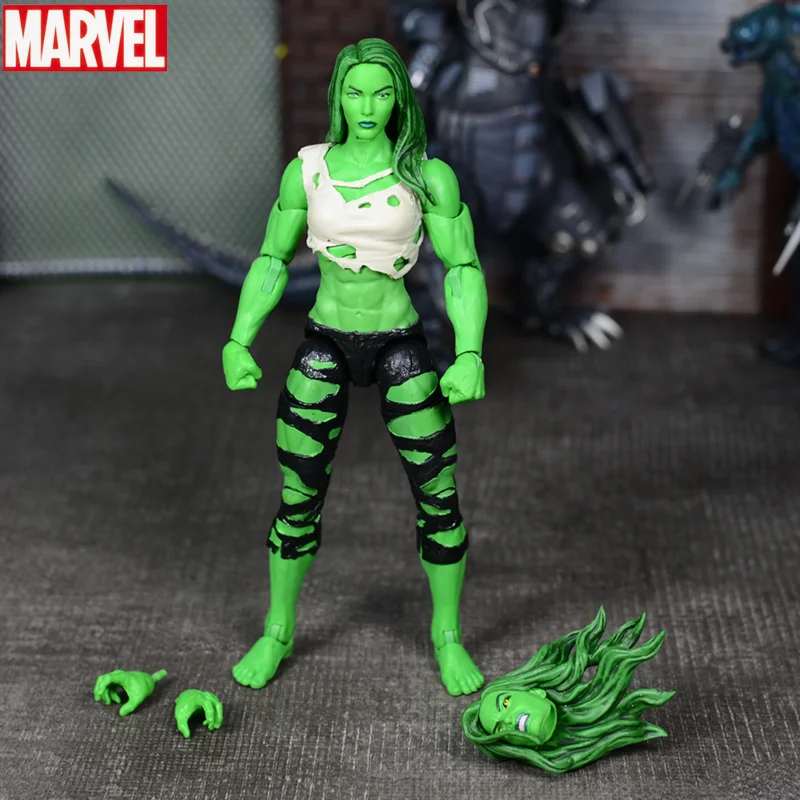 Marvel Legends Exclusive She-Hulk Hulkettes Angry & Normal Version No Extra Open Hands 6 "Loose Action Figure Gift Toy