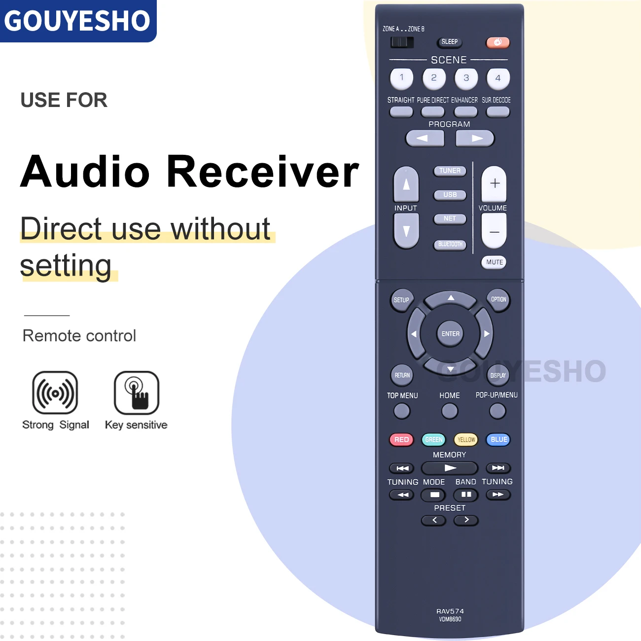 Nuovo Telecomando Per Ricevitore Audio Yamaha Rav574 Vdm8690 Rx-V4A Rxv4A