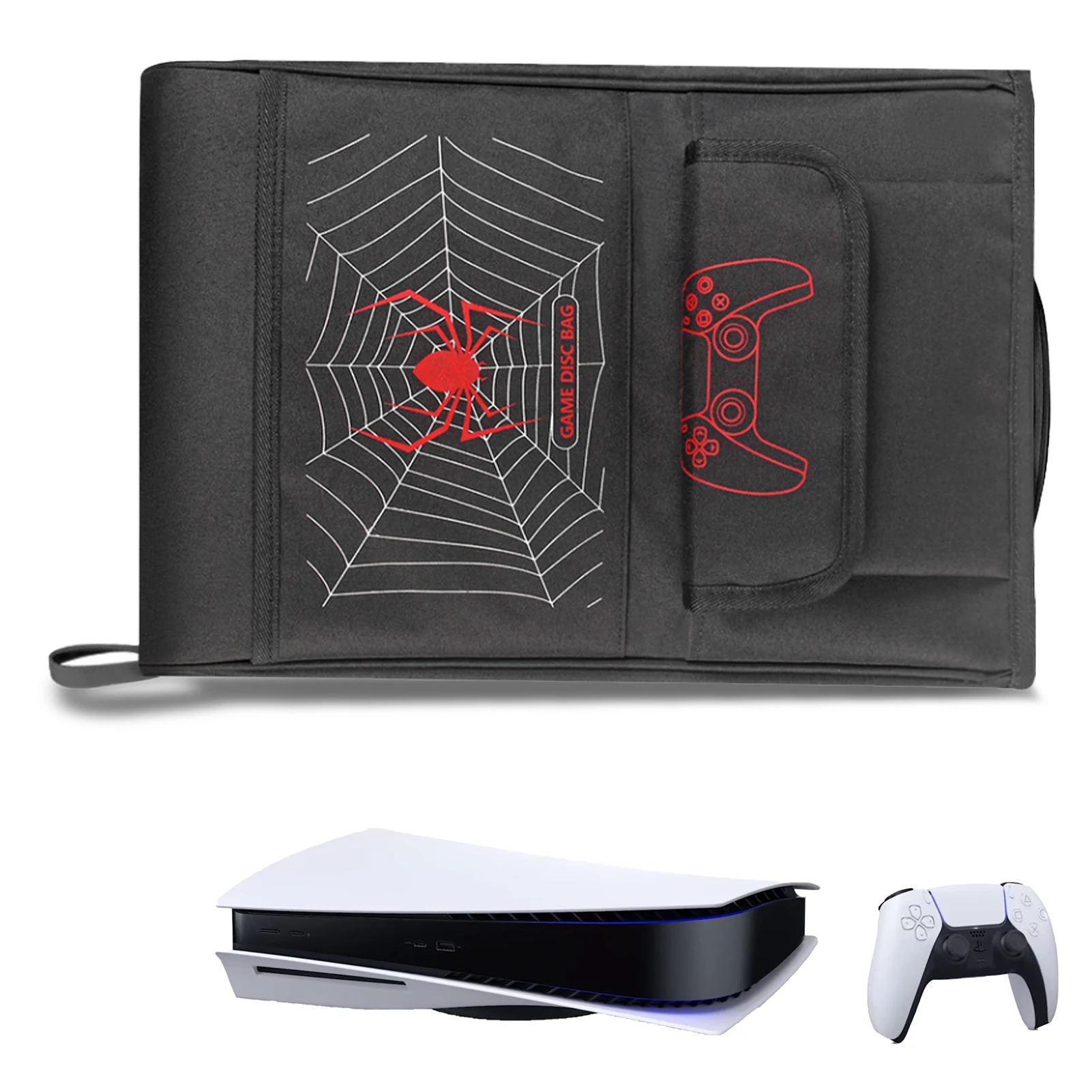 New Dust Proof Protective Case For Ps 5 Console Digital Edition Ps 5 Controller Travel Case Compatible With 12 Game Disc Pockets