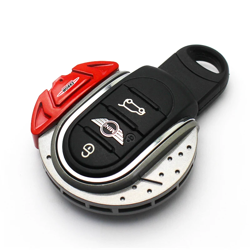 Kjautomax Red Jcw Brake Disk Shape Key Fob Shell Cover F60 Countryman Smart Key Per Mini Cooper F55 F56 F57 F54 Car Styling