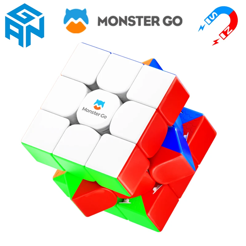 Gan Monster Go 3X3 Speedcube Magnetic Magic Cube 48 Magnet 3X3X3 Speed Puzzle Giocattolo Fidget Per Bambini 3X3 Cubo Magico Professionale