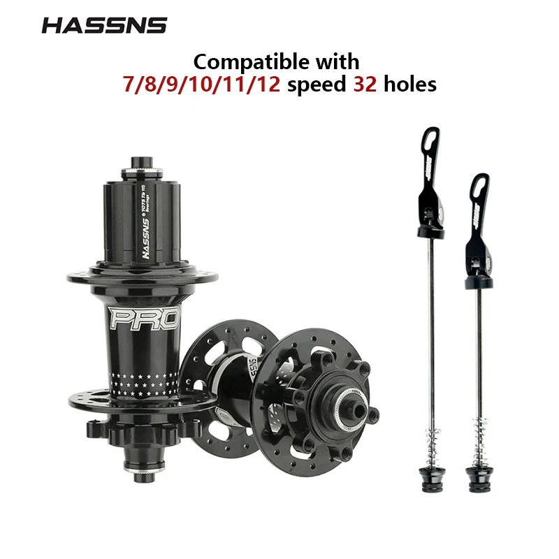 Hasns Pro7 Mozzo Per Bicicletta Mountain Bike Freehub 32H Cube 120Sound 6 Pawls Hub Freehub Mtb Cube 32 Furos 12V Mozzo A Cricchetto Per Mtb Hg