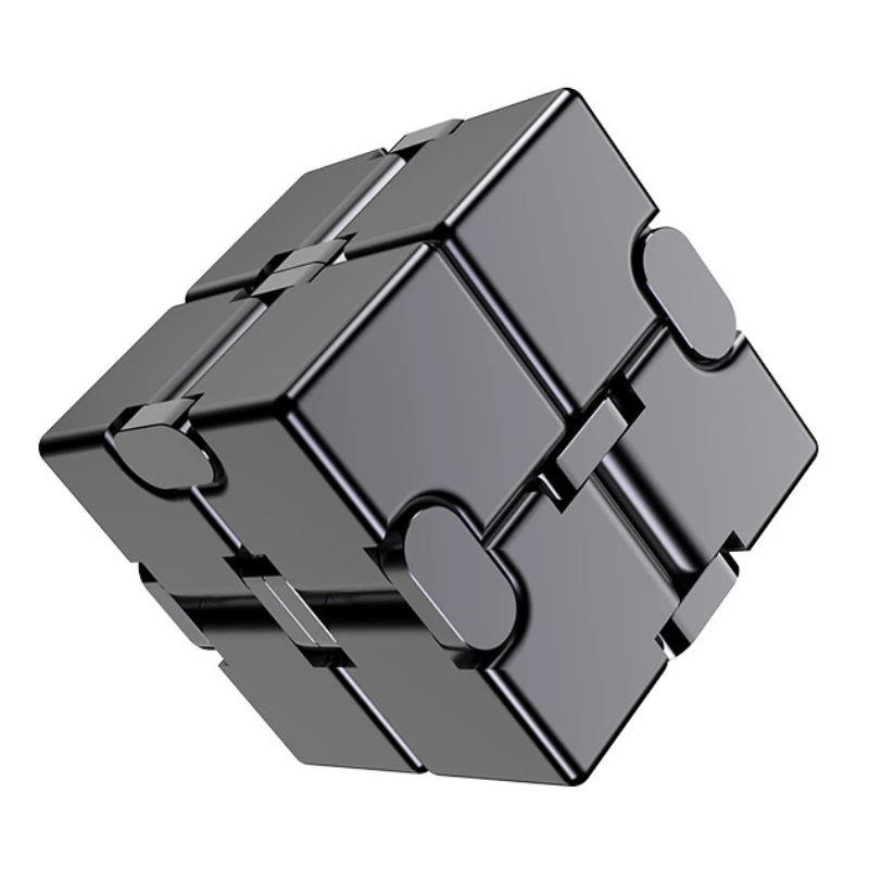 Infinite Cube Lega Di Alluminio Metallo Edc Antistress Mini Giocattolo Portatile Ufficio Infinito Flip Cubic Fidget Relax Venting Toys