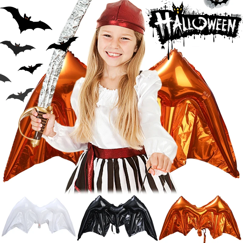 120X59Cm Halloween Bat Wings Balloon Back Hanging Foil Elio Balloon Giocattoli Per Bambini Accessori Per La Decorazione Di Palloncini Per Feste Di Fes