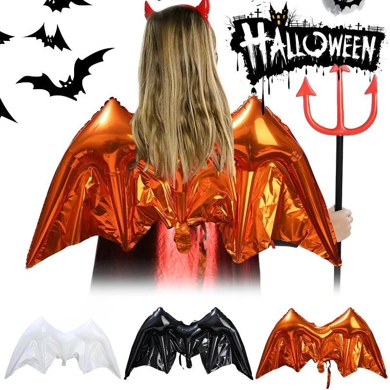 Halloween Bat Foil Balloon Back Hanging Bat Wings Balloon For Kid Giocattolo Gonfiabile Pipistrelli Di Halloween Decorazione Palloncini Puntelli Per F