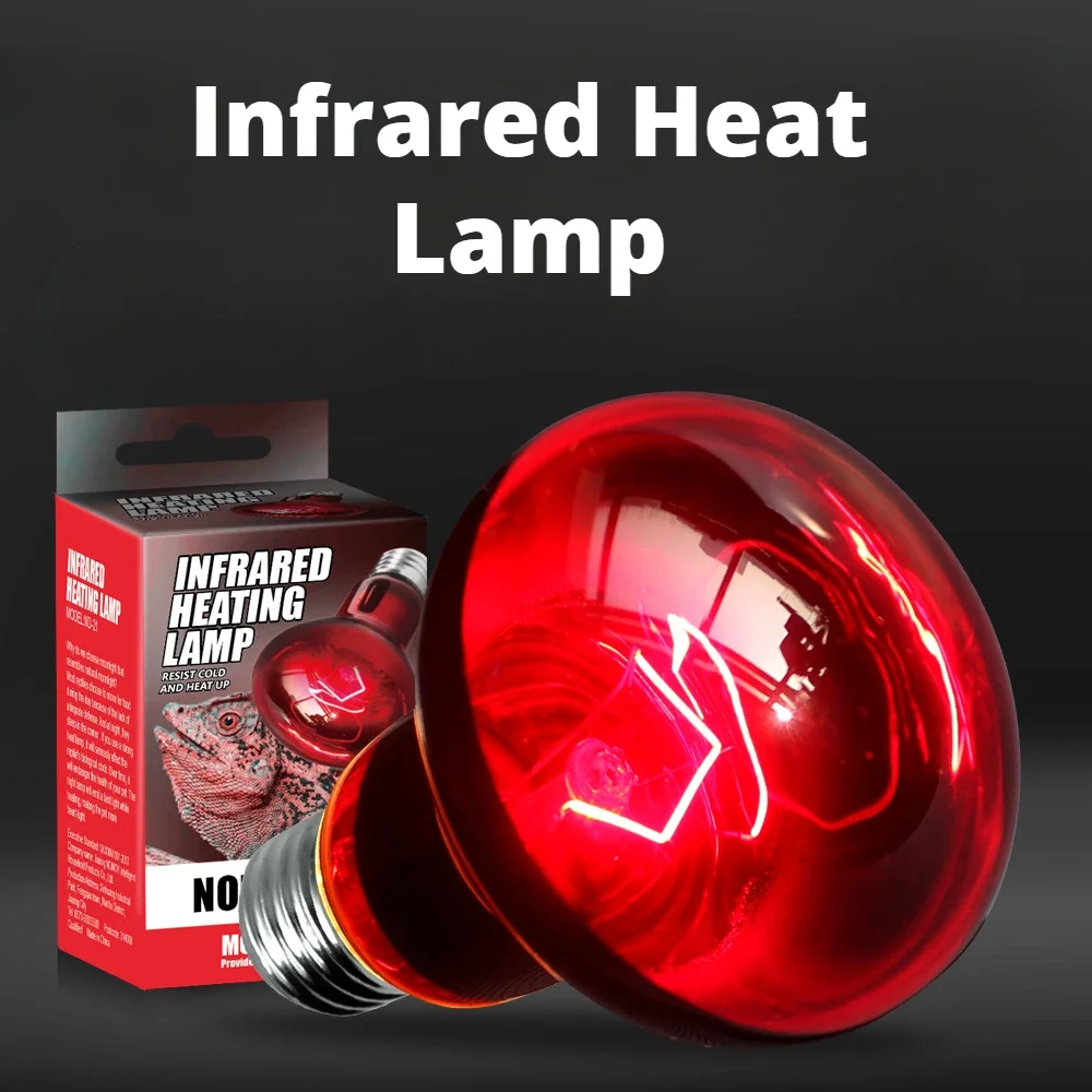 Rettile Heat Lamp Lampadina Infrarossi Basking Spot Lamp 110V/220V Anfibio Snake Lamp Heat Rettile Lampadine 25W 50W 100W Luz Terrario