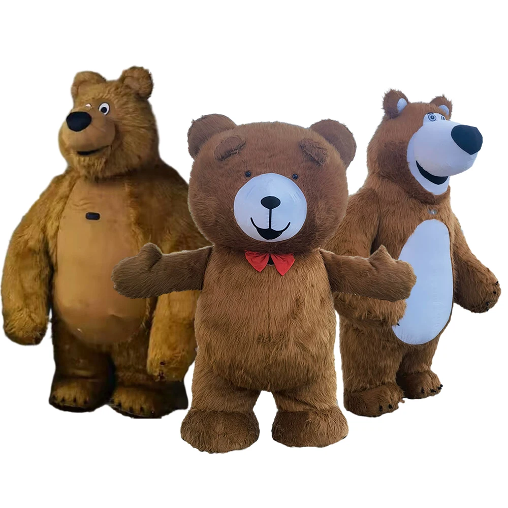 Costume Gonfiabile Della Mascotte Dell'Orso Di Mascia Fursuit Peluche Adulto Anime Cosplay Mascotte Personalizzate Carnevale Animale