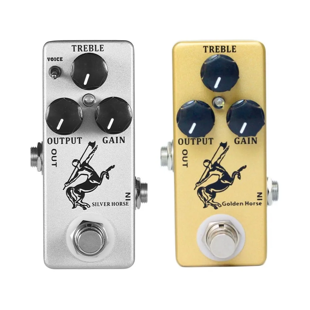 Mosky Silver Horse Effect Pedal Overdrive/Boost Horse Chitarre Elettriche Volume Reverb Bass Klon Centaur Effect Pedal Stage Audio