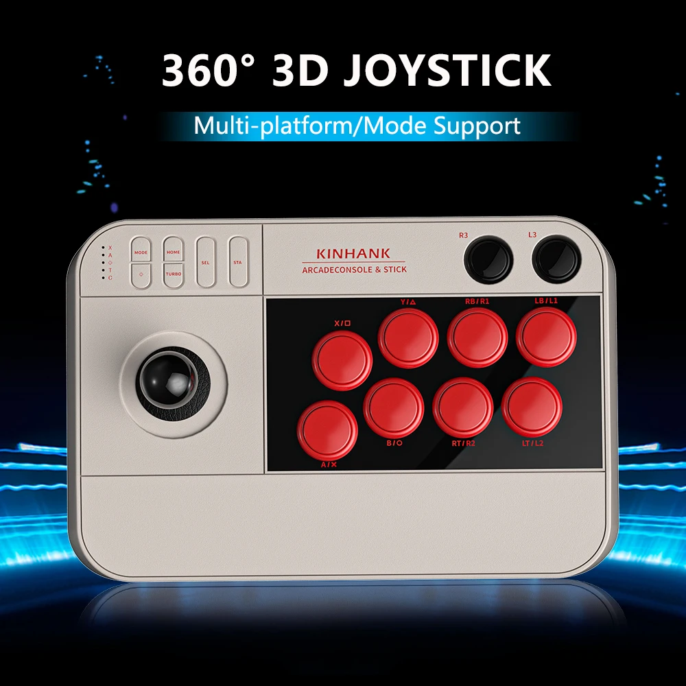 Kinhank Arcade Stick Super Console Stick Con Joystick 3D Adatto Per Lettore Di Videogiochi Retrò Super Console X Pro/Arcade Box
