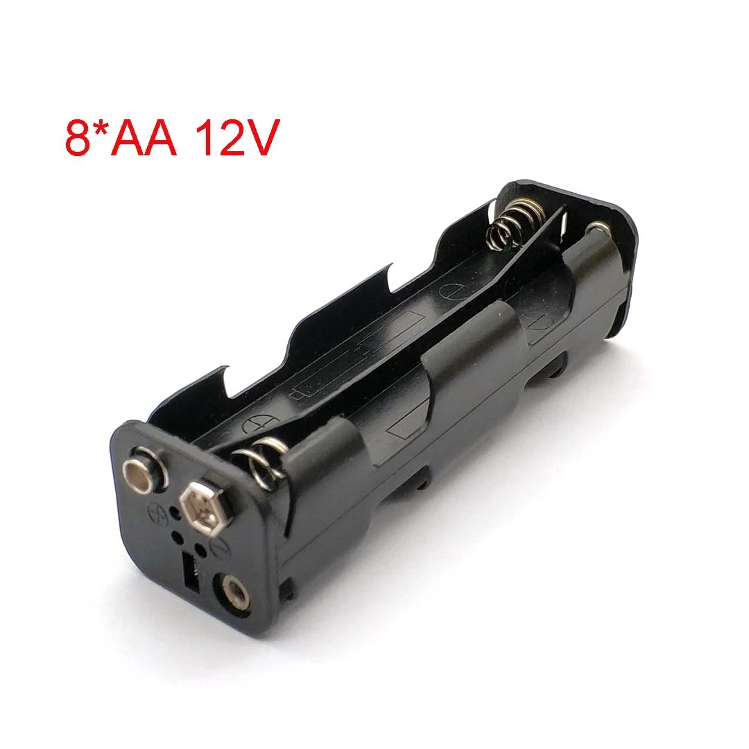 Lunga Striscia Di Tipo 8 X Aa Battery Case Holder 12V Back To Back Scatola Di Immagazzinaggio Della Batteria 9V Pulsante Contenitore Di Batteria