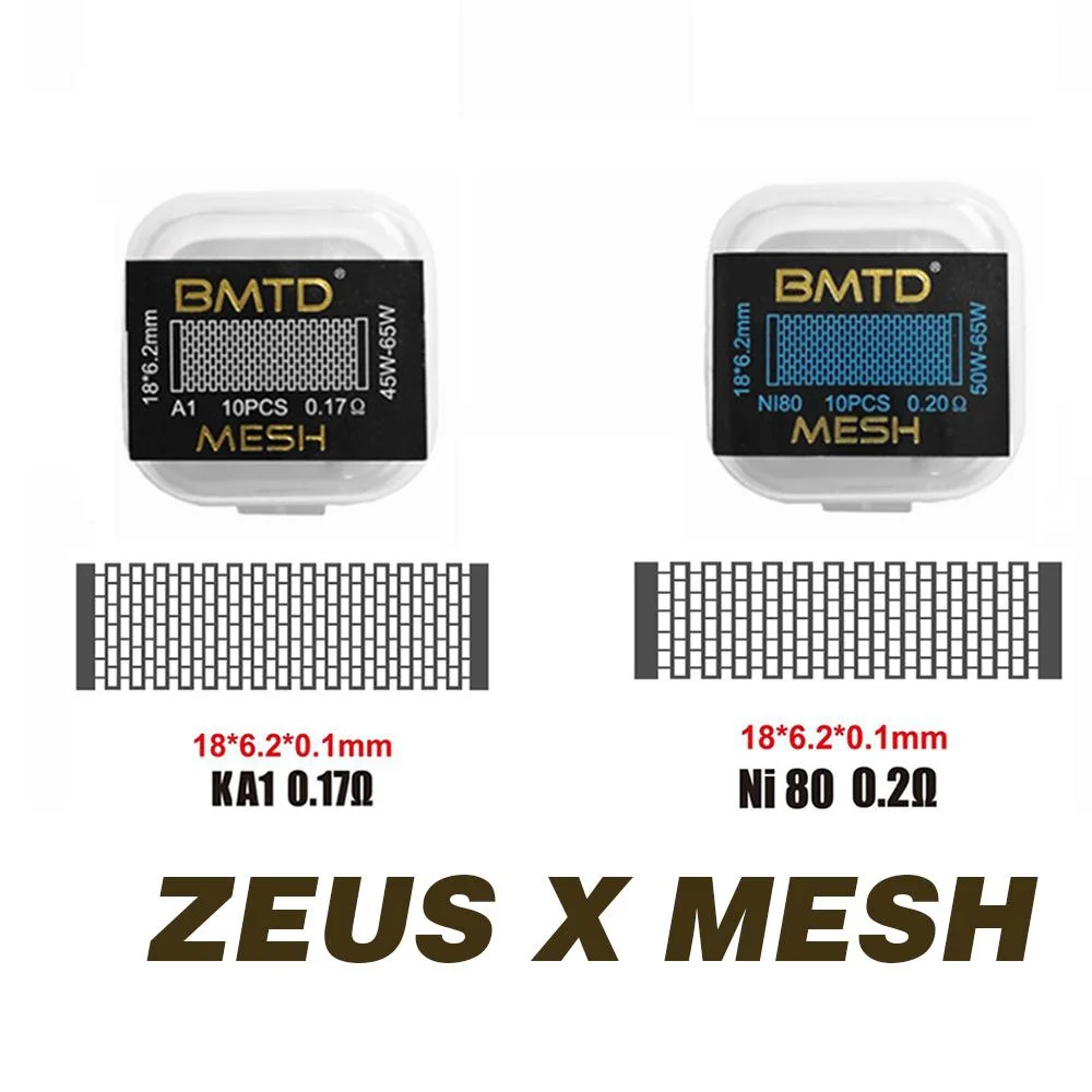 10 Pz/Scatola Zeus X Mesh Coils Ka1 Ni80 Mesh Coils Wire Strumenti Di Cotone Fai Da Te