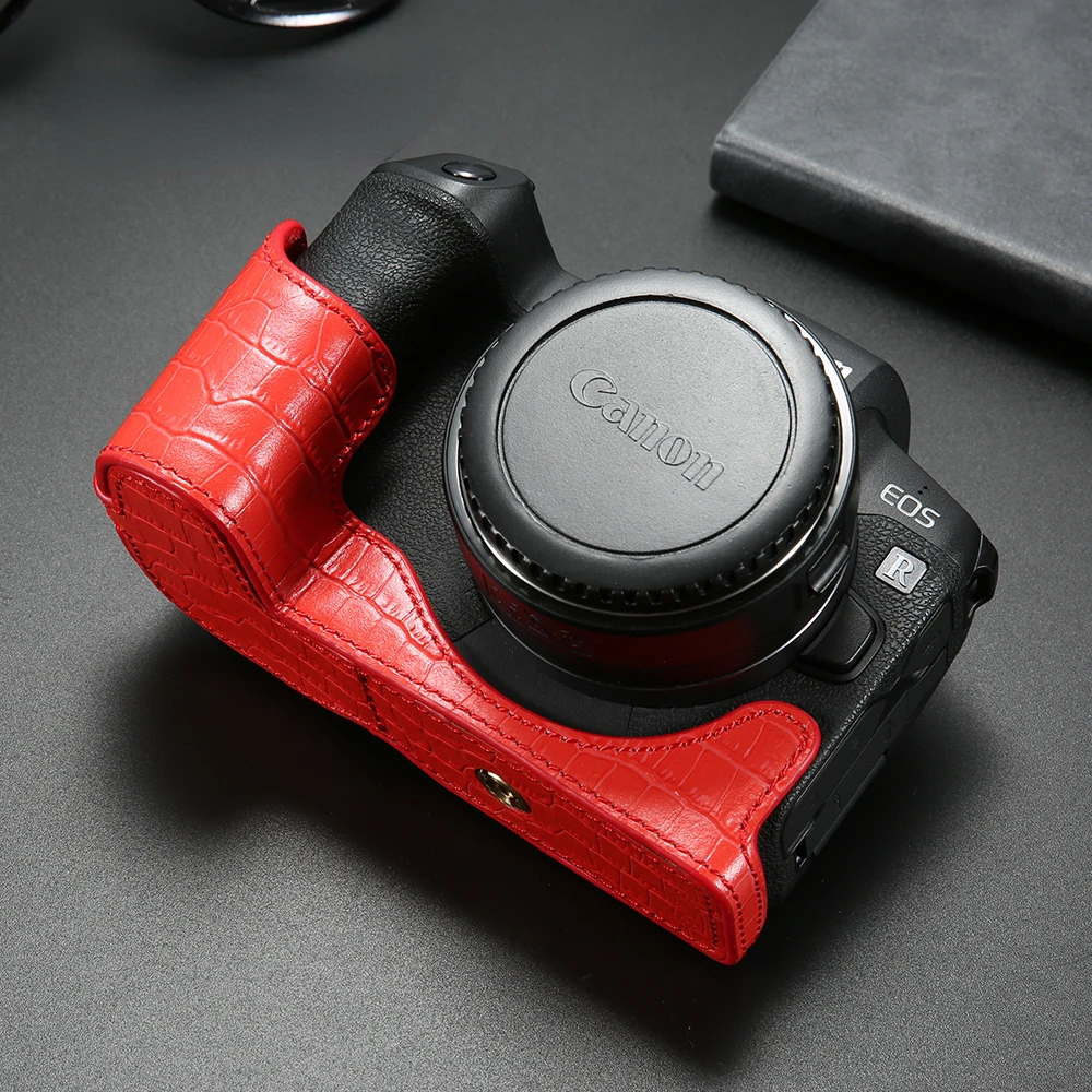 Per Canon Eos R Rp R5 R6 Fotocamera Body In Vera Pelle Custodia Per Fotocamera Maniglia Mezza Borsa