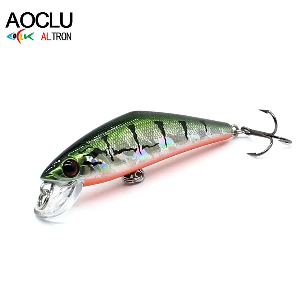 Aoclu Tungsteno Moving Ball Sinking Flat Body Minnow 588Mm 6G Hard Bait Crankbait Lure Vmc Hooks Boat Inshore Trout Bass Fishing