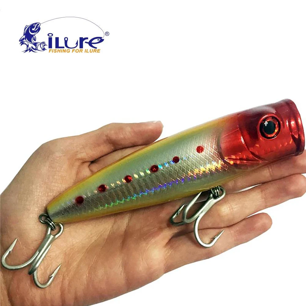 Ilure Big Popper Fishing Lure 130 Mm60G Hard Bait Vmc Hooks Topwater Sea Boat Trolls Lure Offshore Angling Fishing Tackle