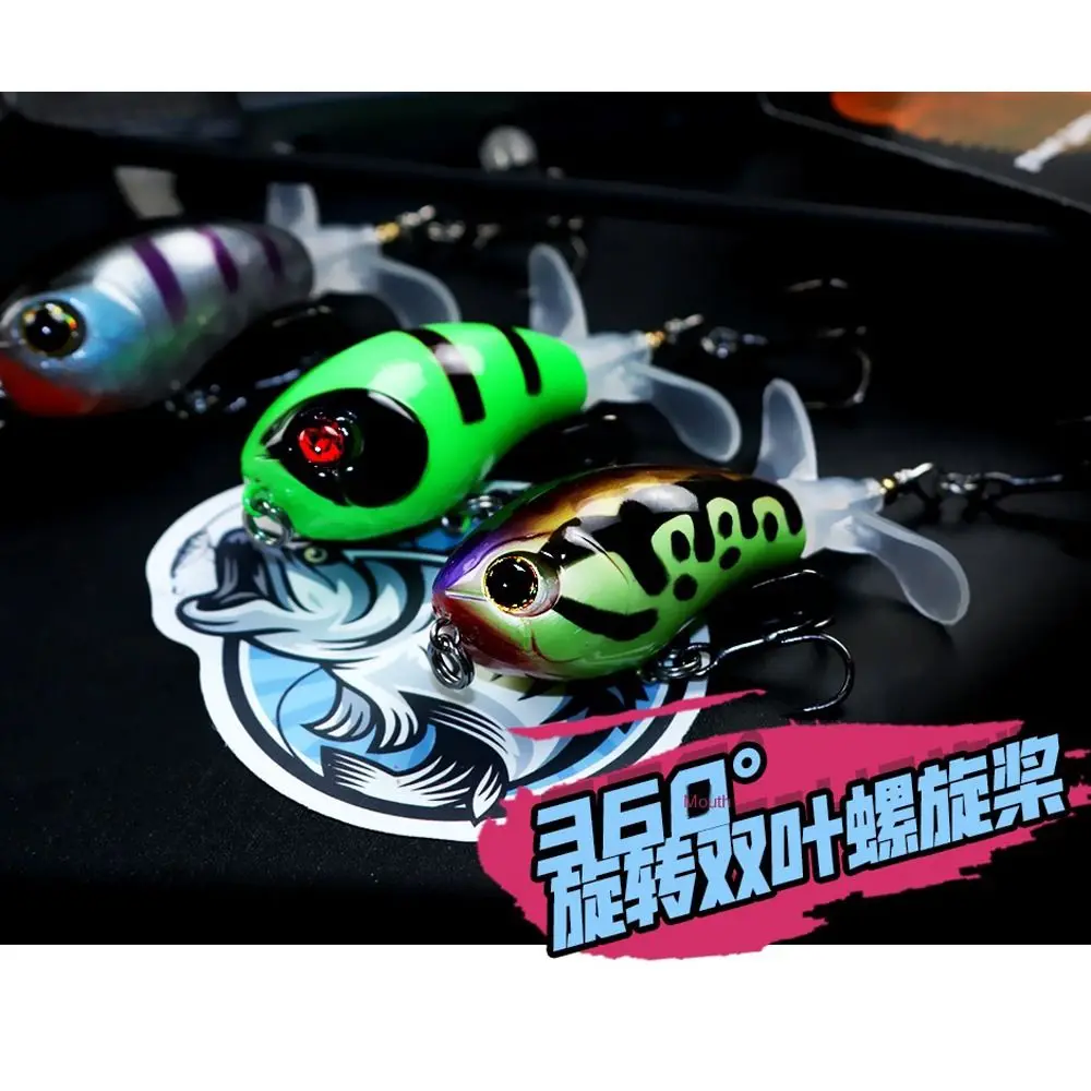 Artificiale Topwater Bass 2 Segmenti Vmc Hooks Fishing Lure Plopper Fish Bait