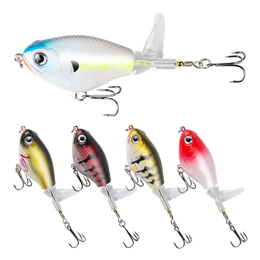 Coda Rotante Artificiale 2 Segmenti Bass Vmc Hooks Fishing Lure Fish Bait Plopper
