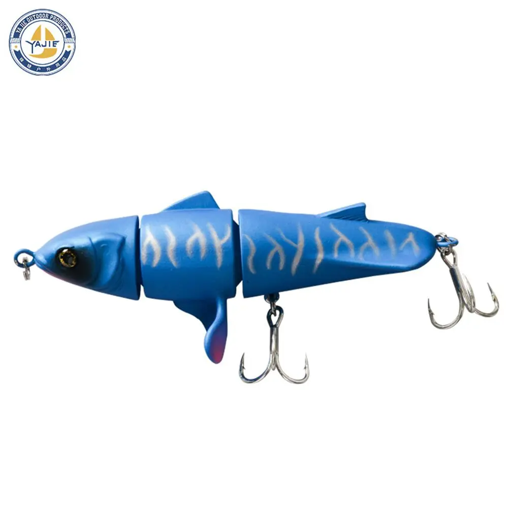 Artificiale Topwater Bass 3 Segmenti Fish Bait Fishing Lure Vmc Hooks Double Elica Blade