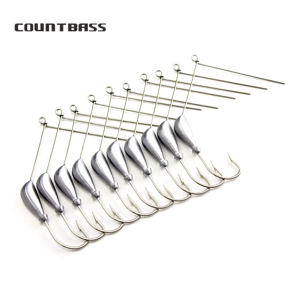 10 Pz 1/8Oz 1/4Oz 3/8Oz 1/2Oz Esca Spinner Non Verniciata Con Gancio Vmc, Teste Di Spinnerbait Vuote, Esche Da Pesca D'Acqua Dolce Fai Da Te